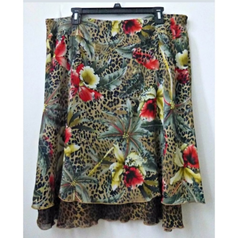 Requirements Size 10-12 Skirt A-Line Brown Layered